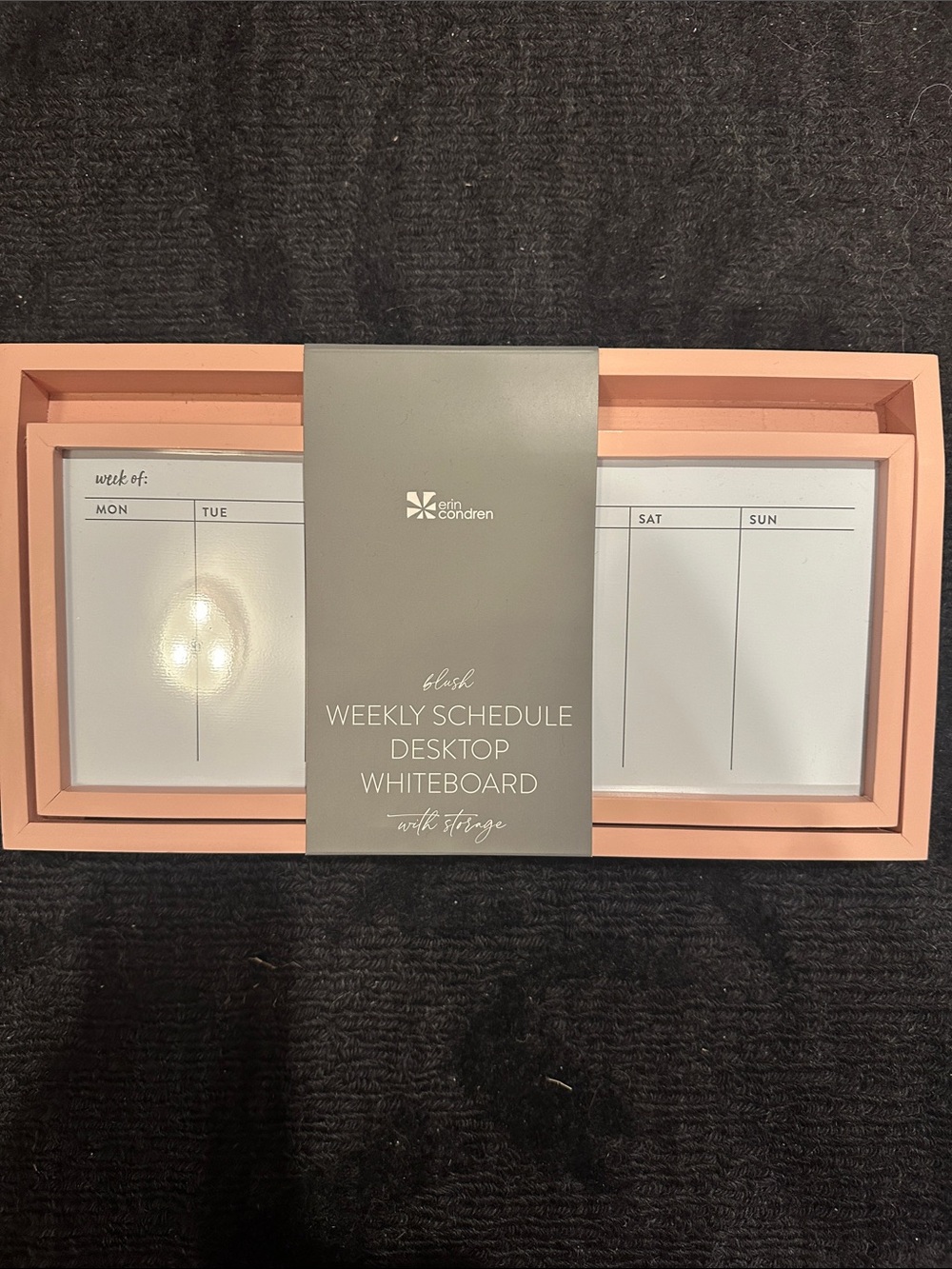 Erin Condren Peach Pink Weekly Schedule Desktop Whiteboard